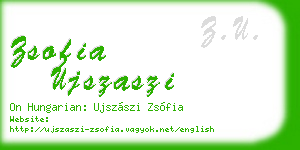 zsofia ujszaszi business card